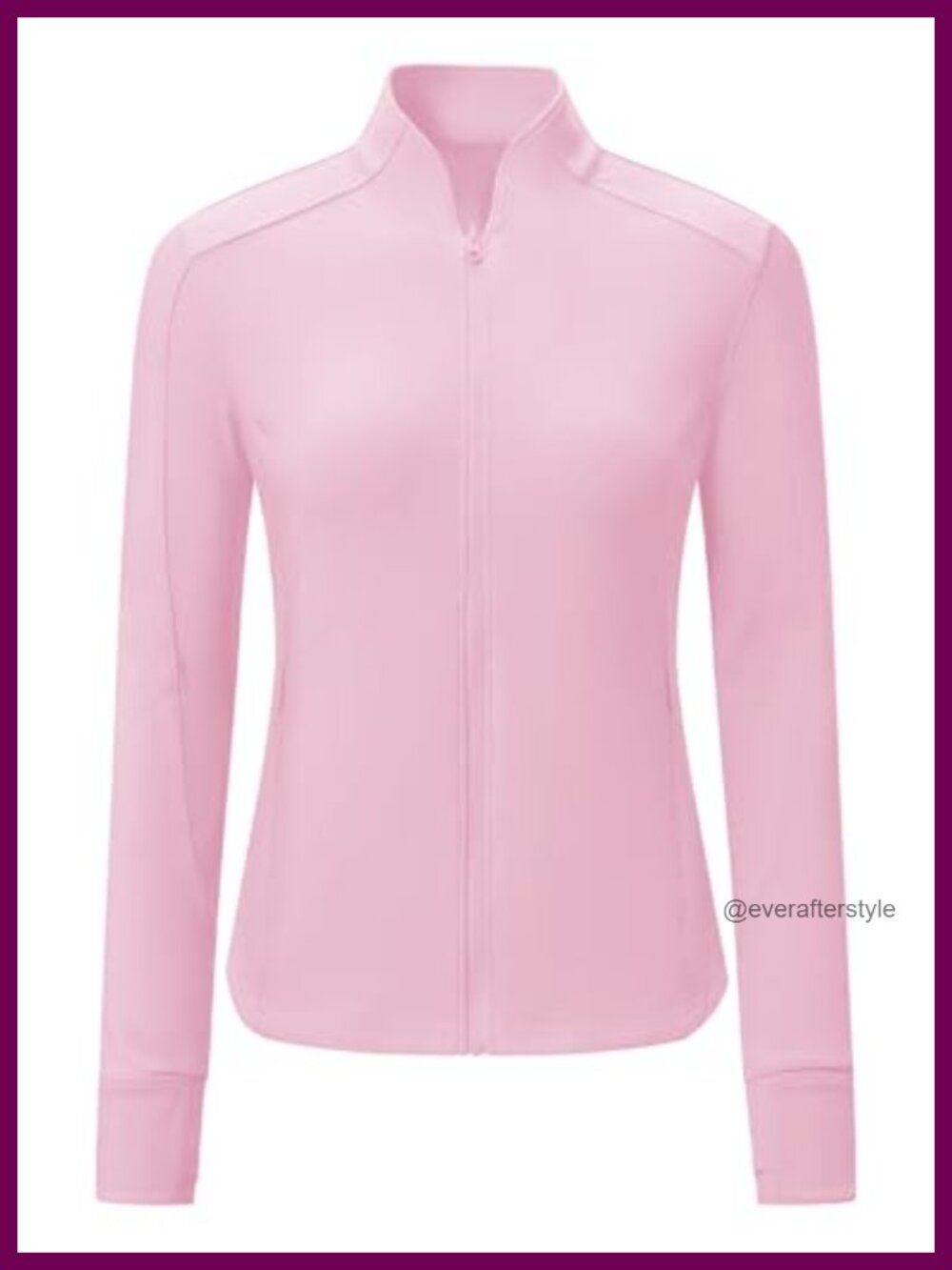 Women's Workout Athletic Zip Up Jacket Running Thumb Hole Pockets